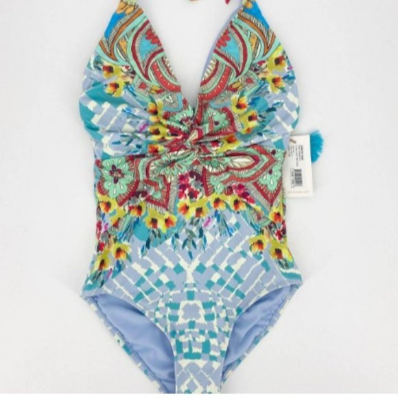 NWT Johnny Was Elena Twist One-Piece Swimsuit, Size XS - Picture 6 of 16
